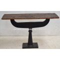 Gusseisen Classic Base Reclaimed Pine Holz Top Konsolentisch